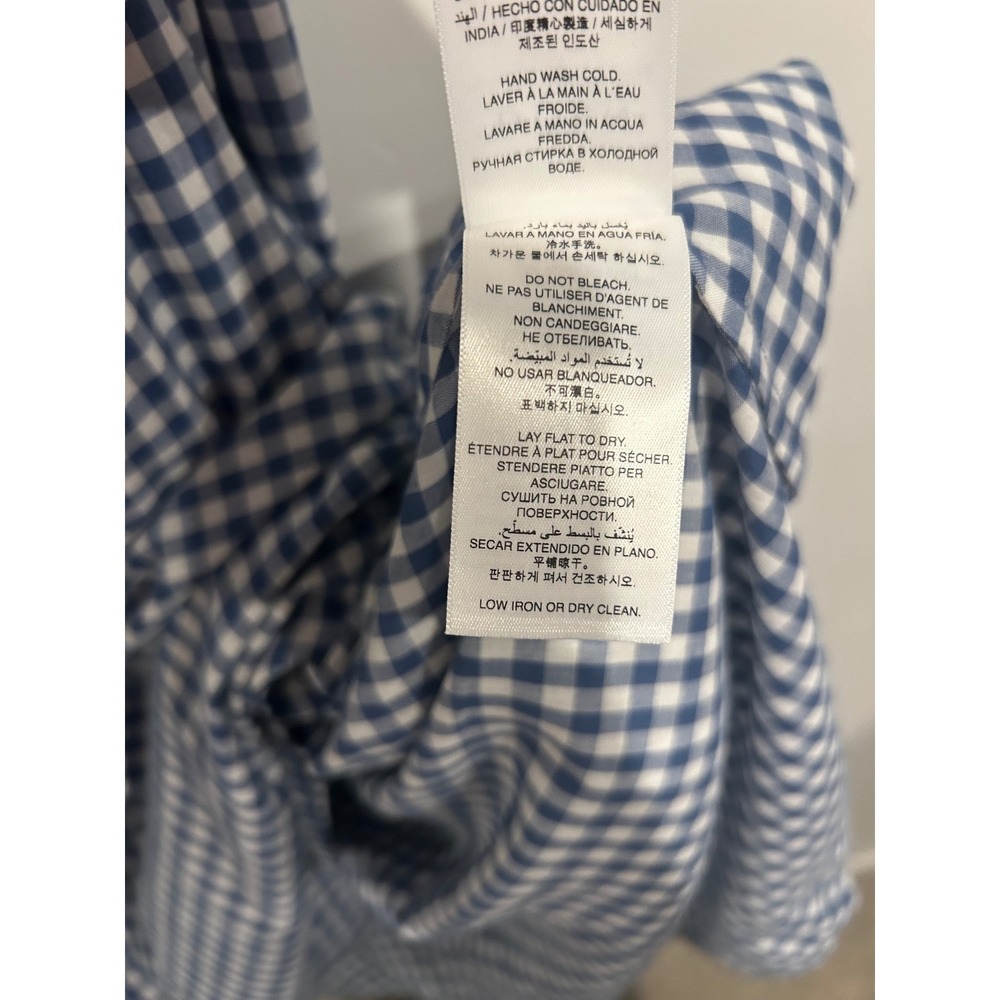 Doen Emmaretta Midi Dress in Blue Gingham Size Medium - Picture 13 of 14